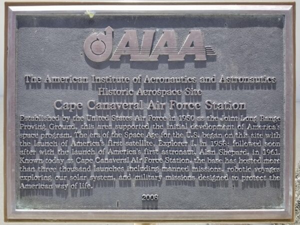 CAPE CANAVERAL AIR FORCE STATION MEMORIAL PLAQUE