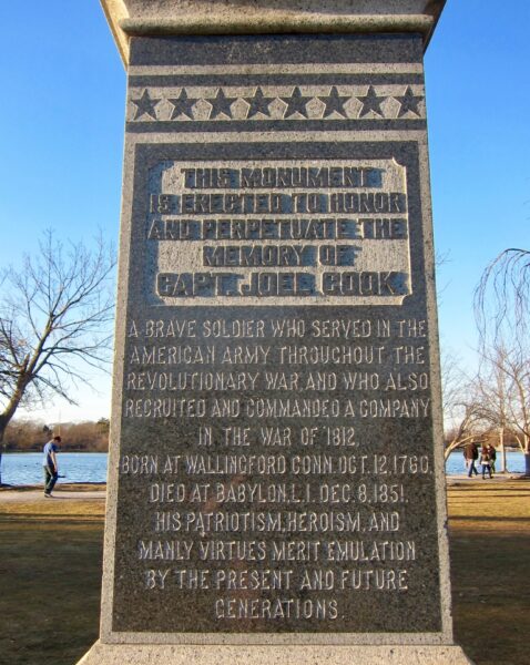 CAPTAIN JOEL COOK REVOLUTIONARY WAR MEMORIAL DEDICATION STONE