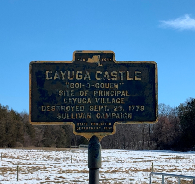 CAYUGA CASTLE REVOLUTIONARY WAR MEMORIAL MARKER