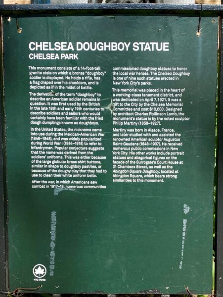 CHELSEA PARK WORLD WAR I MEMORIAL PLAQUE