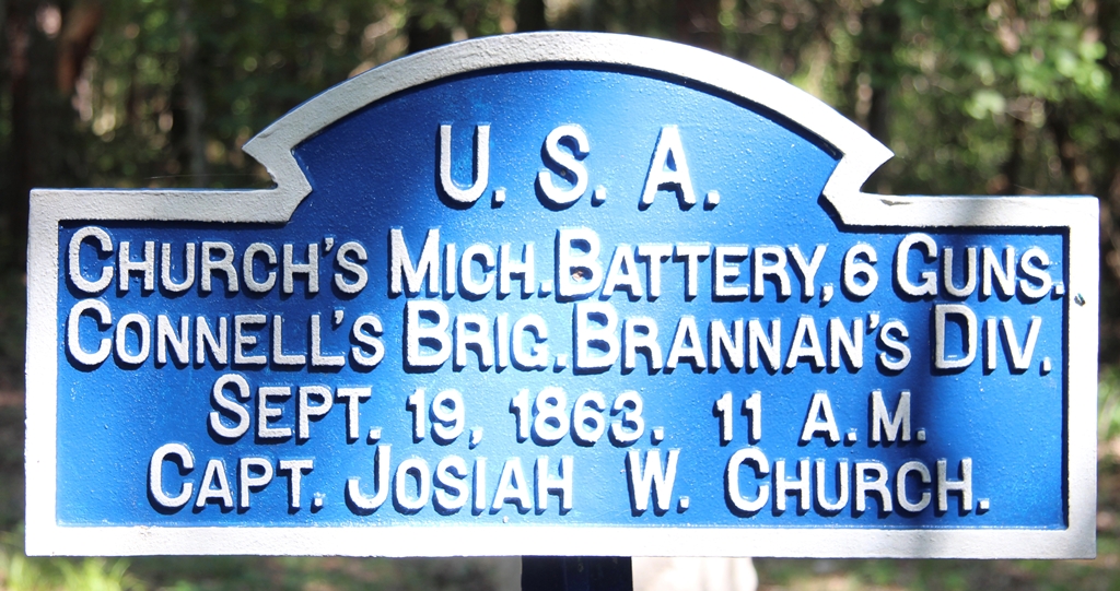 CHURCH’S MICH. BATTERY WAR MEMORIAL MARKER