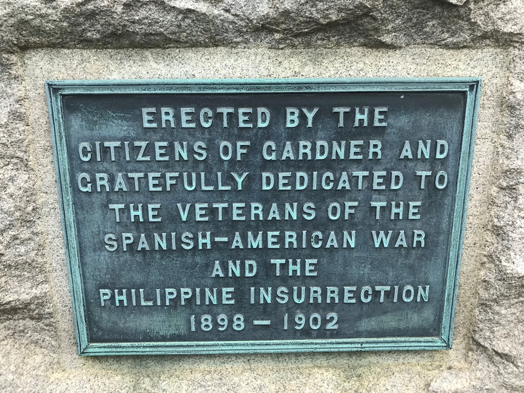 CITIZENS OF GARDNER SPANISH-AMERICAN WAR MEMORIAL PLAQUE A
