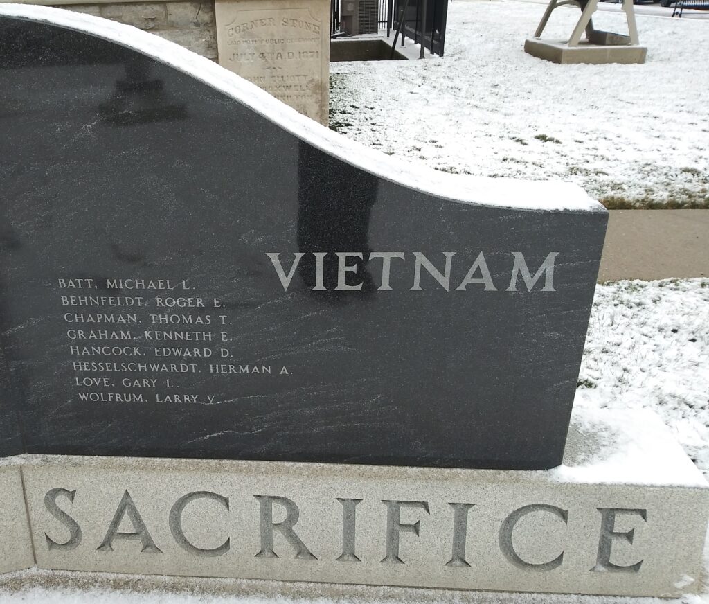 DEFIANCE COUNTY SUPREME SACRIFICE WAR MEMORIAL STONE D
