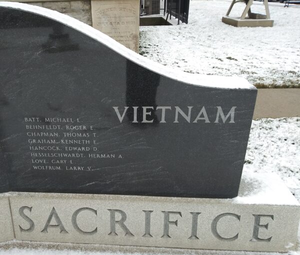 DEFIANCE COUNTY SUPREME SACRIFICE WAR MEMORIAL STONE D