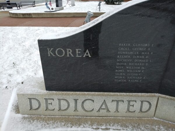 DEFIANCE COUNTY SUPREME SACRIFICE WAR MEMORIAL STONE A