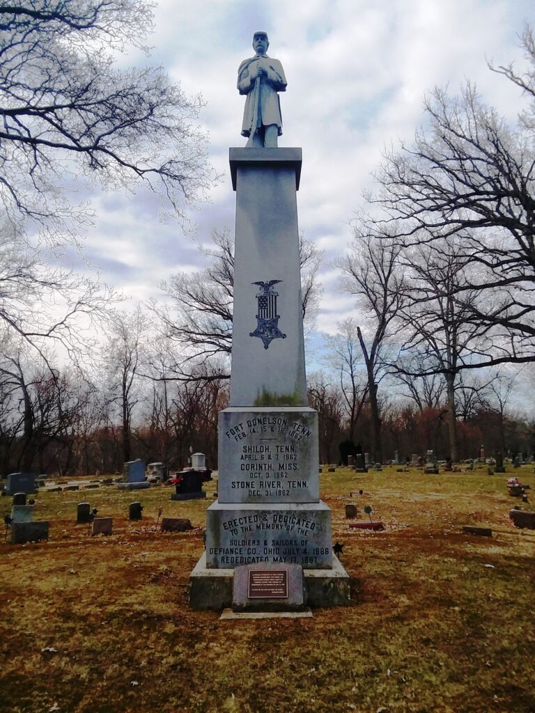 DEFIANCE CO, OHIO SOLDIERS & SAILORS WAR MEMORIAL