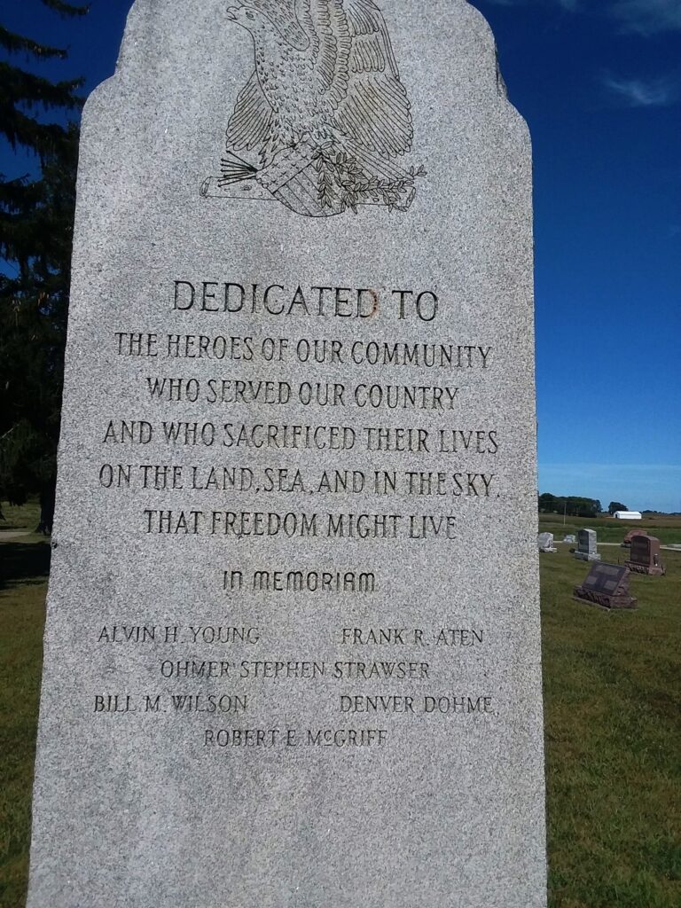 OAK GROVE CEMETERY WAR MEMORIAL HONOR ROLL STONE