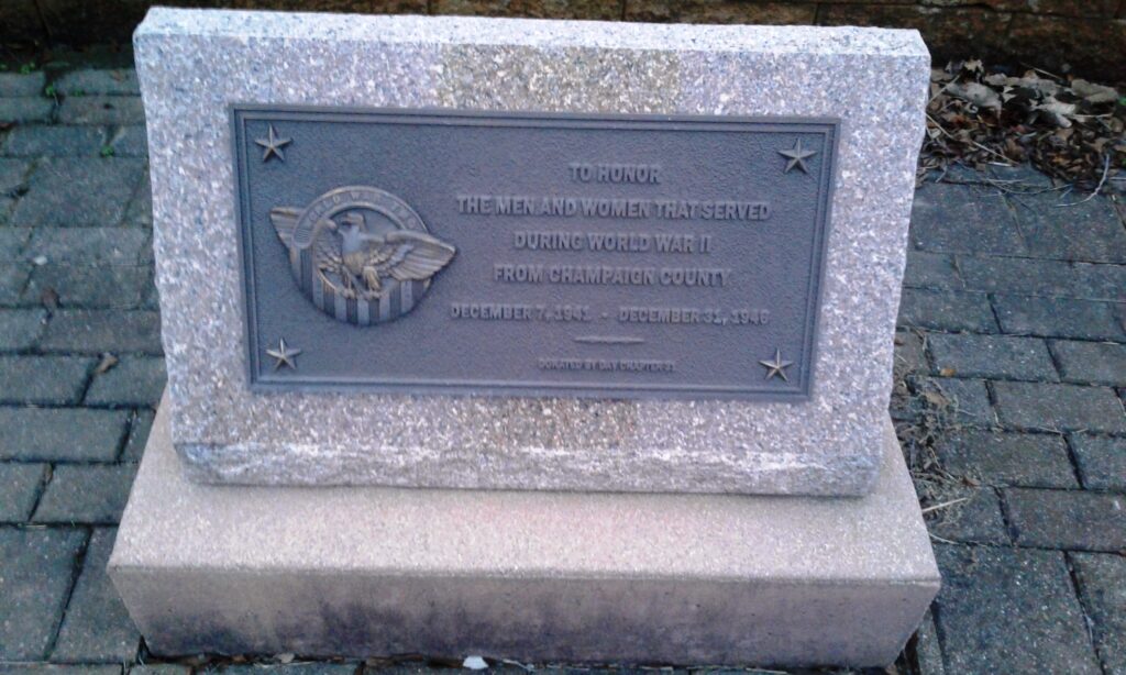 CHAMPAIGN COUNTY WAR MEMORIAL STONE J
