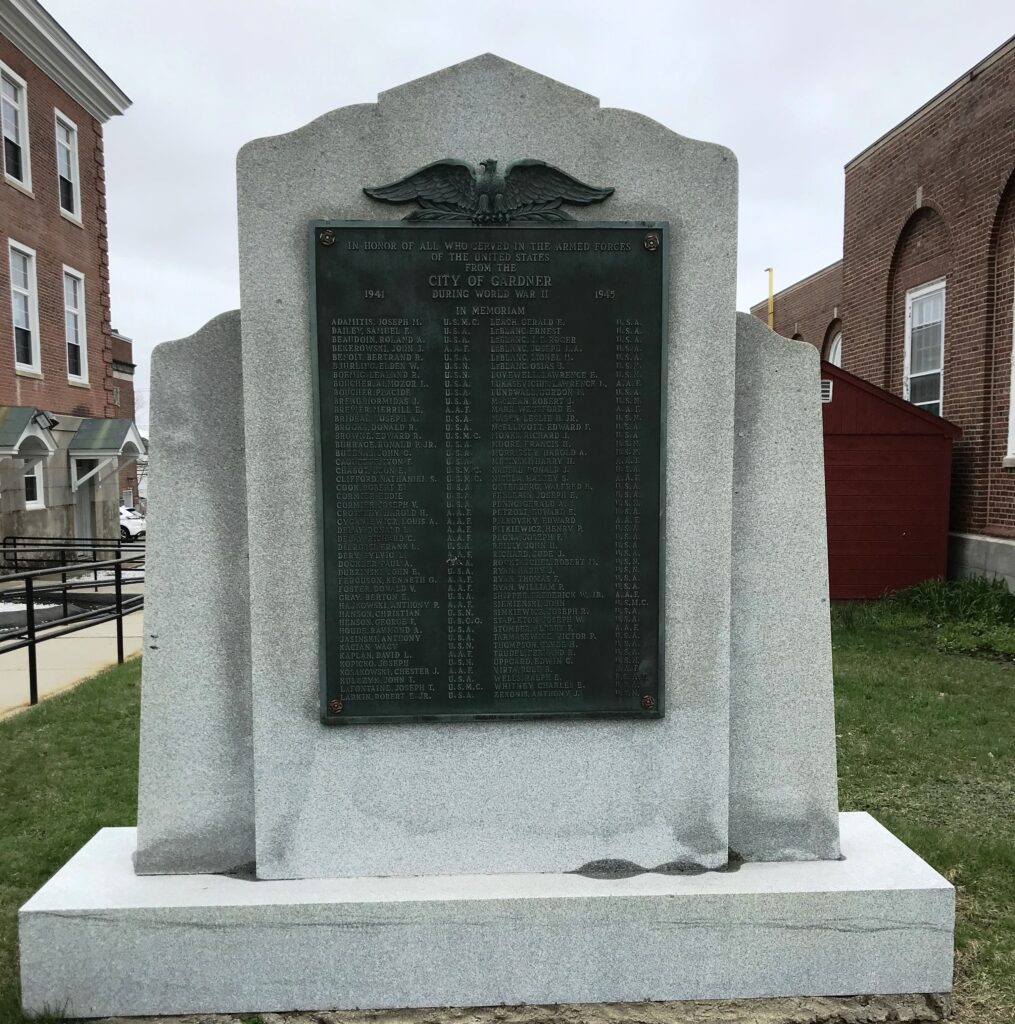 CITY OF GARDNER WORLD WAR II MEMORIAL