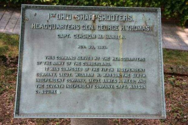 1ST OHIO SHARPSHOOTERS MEMORIAL PLAQUE