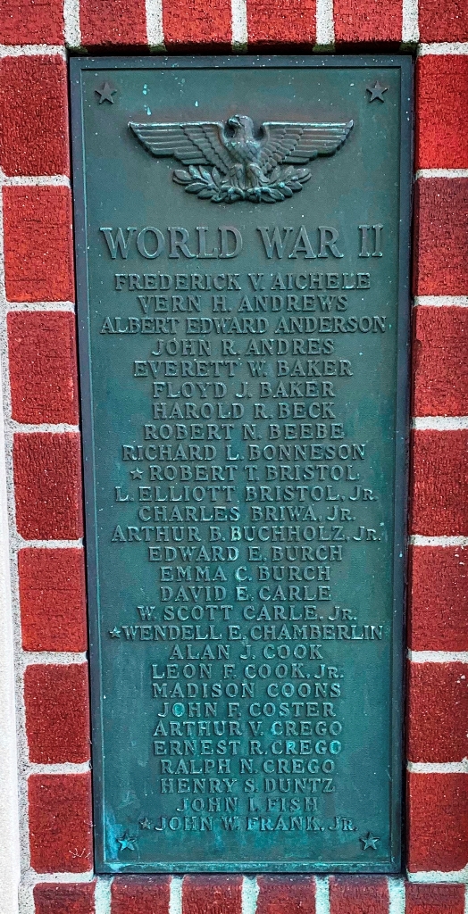 CLAVERACK WORLD WARS MEMORIAL PLAQUE B