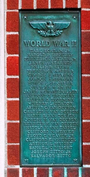 CLAVERACK WORLD WARS MEMORIAL PLAQUE E