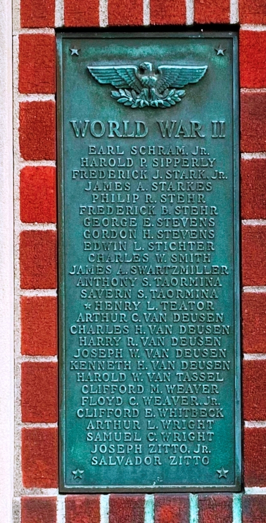 CLAVERACK WORLD WARS MEMORIAL PLAQUE E