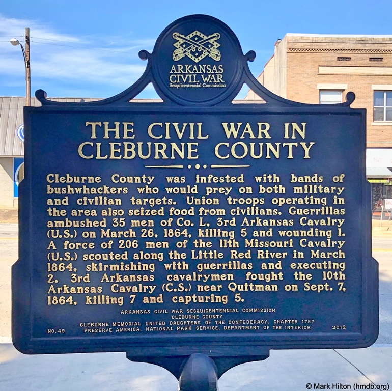 THE CIVIL WAR IN CLEBURNE COUNTY MEMORIAL MARKER