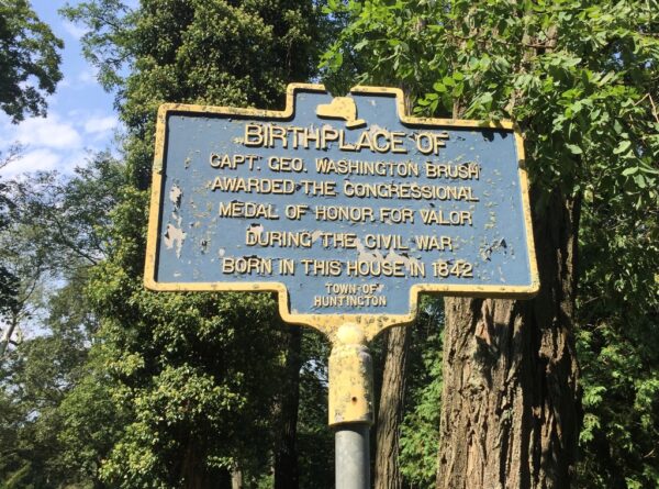 COL. GEORGE WASHINGTON BRUSH MEDAL OF HONOR WAR MEMORIAL MARKER