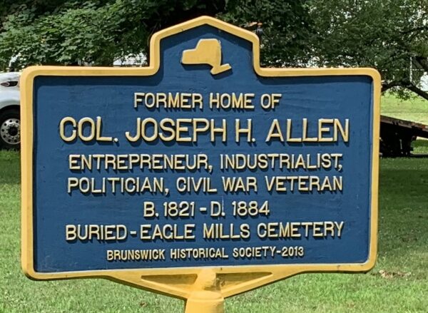 COL. JOSEPH ALLEN WAR MEMORIAL MARKER