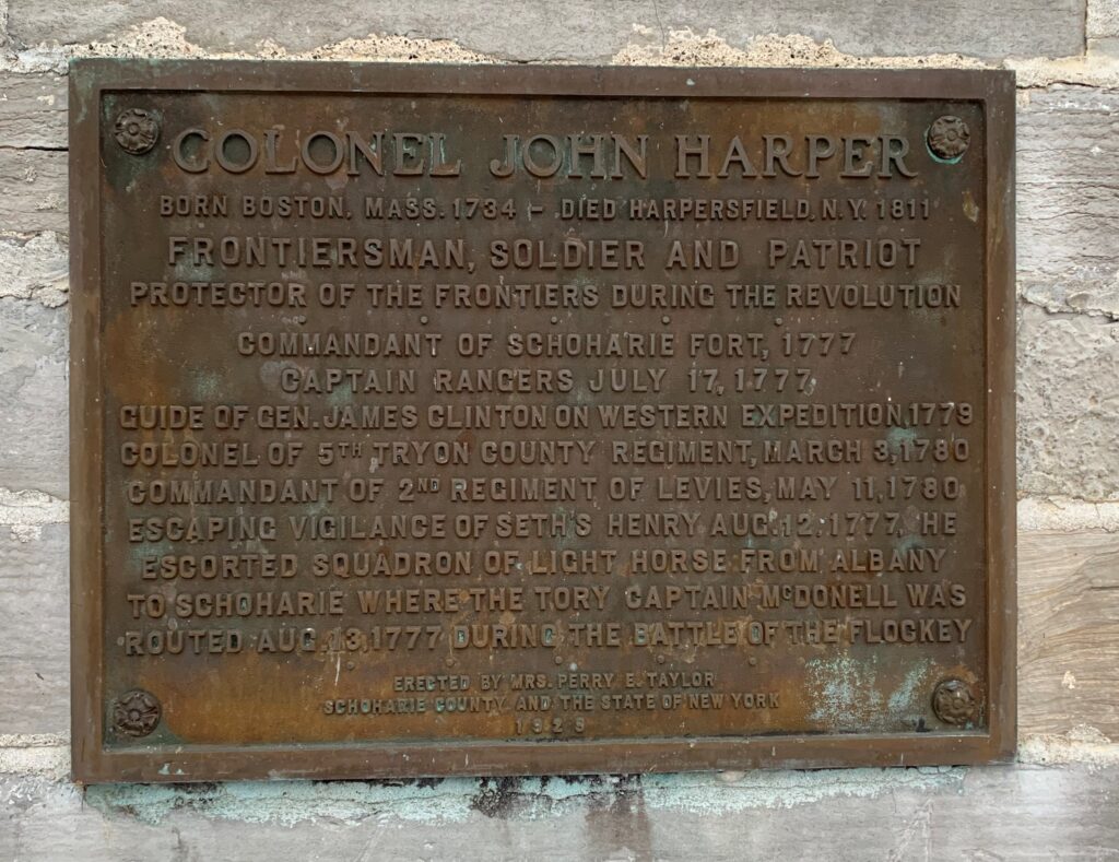 COLONEL JOHN HARPER REVOLUTIONARY SOLDIER WAR MEMORIAL PLAQUE
