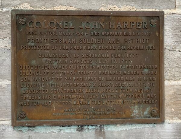 COLONEL JOHN HARPER REVOLUTIONARY SOLDIER WAR MEMORIAL PLAQUE