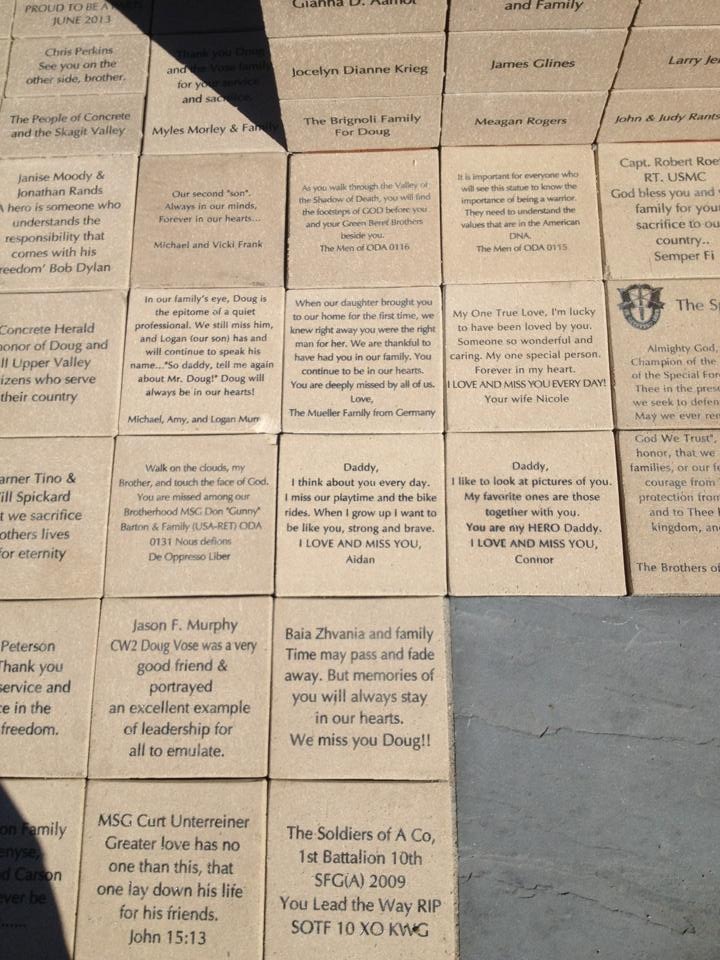 CWO DOUGLAS VOSE III WAR MEMORIAL BRICKS