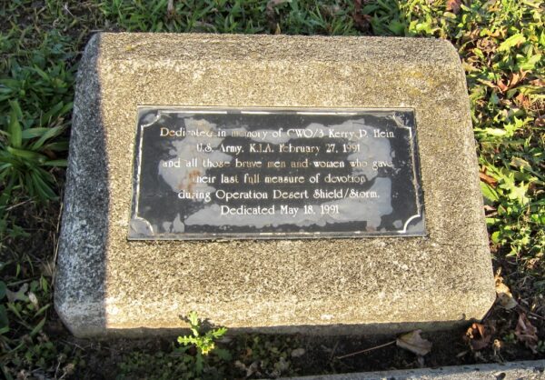 CWO/3 KERRY P. HEIN MEMORIAL PLAQUE