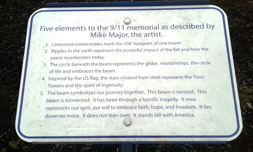 URBANA 9/11 MEMORIAL PLAQUE A