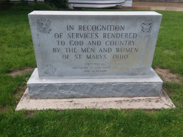 ST. MARYS, OHIO GOD AND COUNTRY VETERANS MEMORIAL