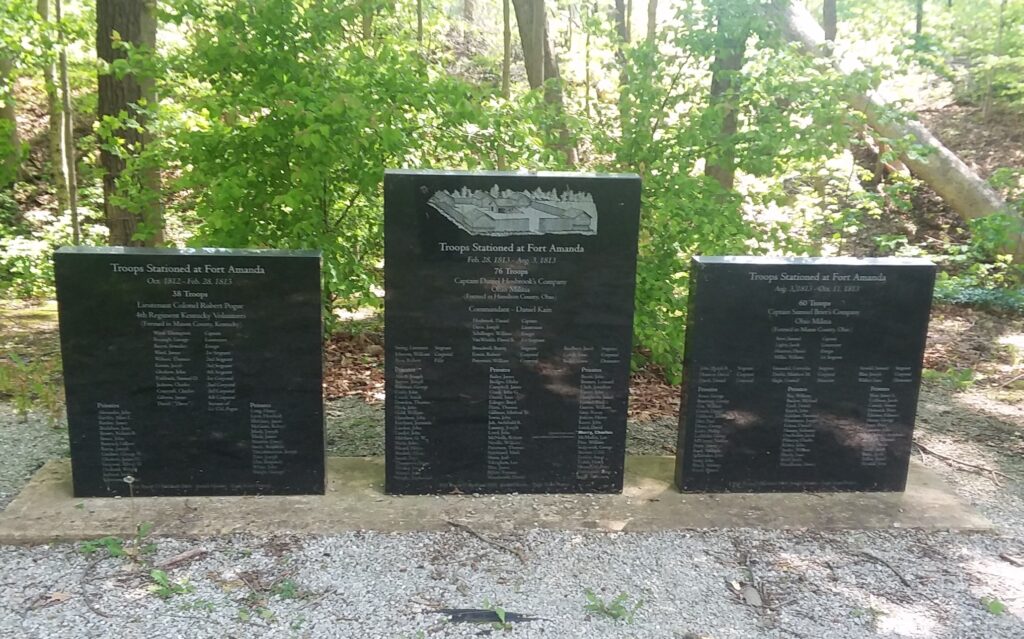 TROOPS STATIONED AT FORT AMANDA MEMORIAL