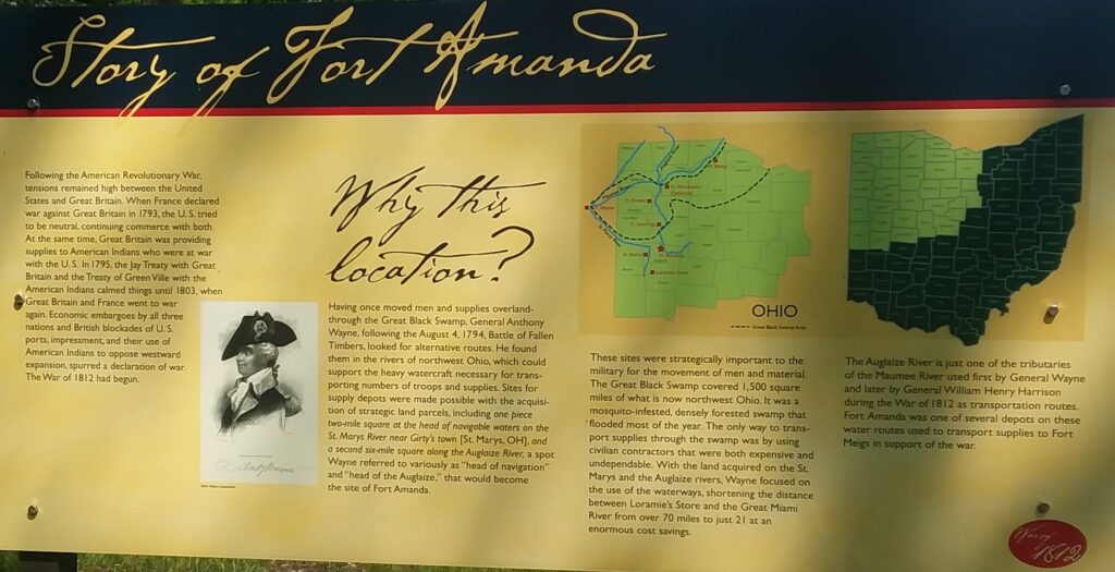 STORY OF FORT AMANDA WAR MEMORIAL PANEL