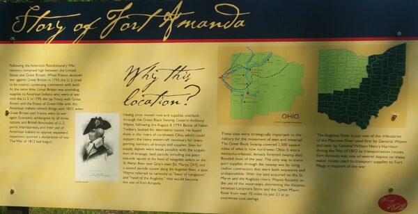 STORY OF FORT AMANDA WAR MEMORIAL PANEL