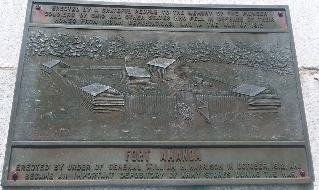 FORT AMANDA WAR MEMORIAL PLAQUE