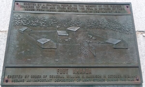 FORT AMANDA WAR MEMORIAL PLAQUE