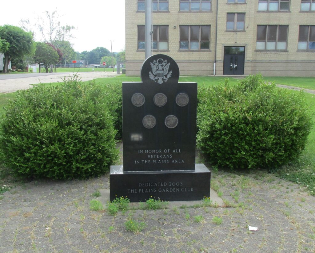 THE PLAINS AREA VETERANS MEMORIAL