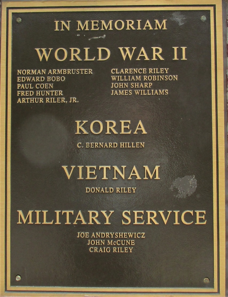 ATHENS VETERANS MEMORIAL GATES PLAQUE D