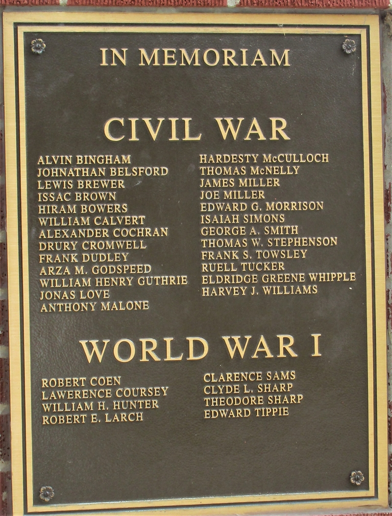 ATHENS VETERANS MEMORIAL GATES PLAQUE C
