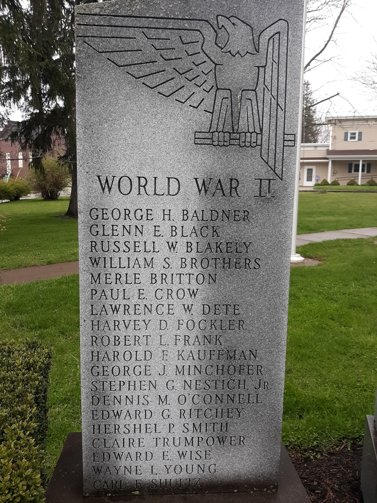 LOUDONVILLE WAR VETERANS MEMORIAL LEFT STONE