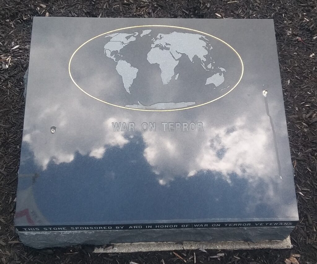 SPENCERVILLE WAR ON TERROR MEMORIAL TABLET