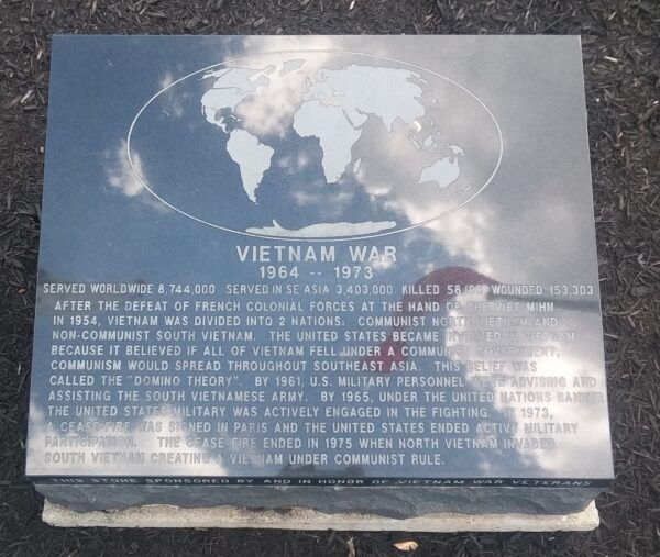 SPENCERVILLE VIETNAM WAR MEMORIAL TABLET