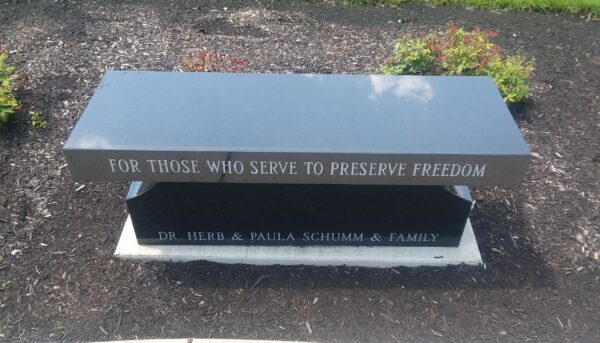 SCHUMM & FAMILY VETERANS MEMORIAL BENCH