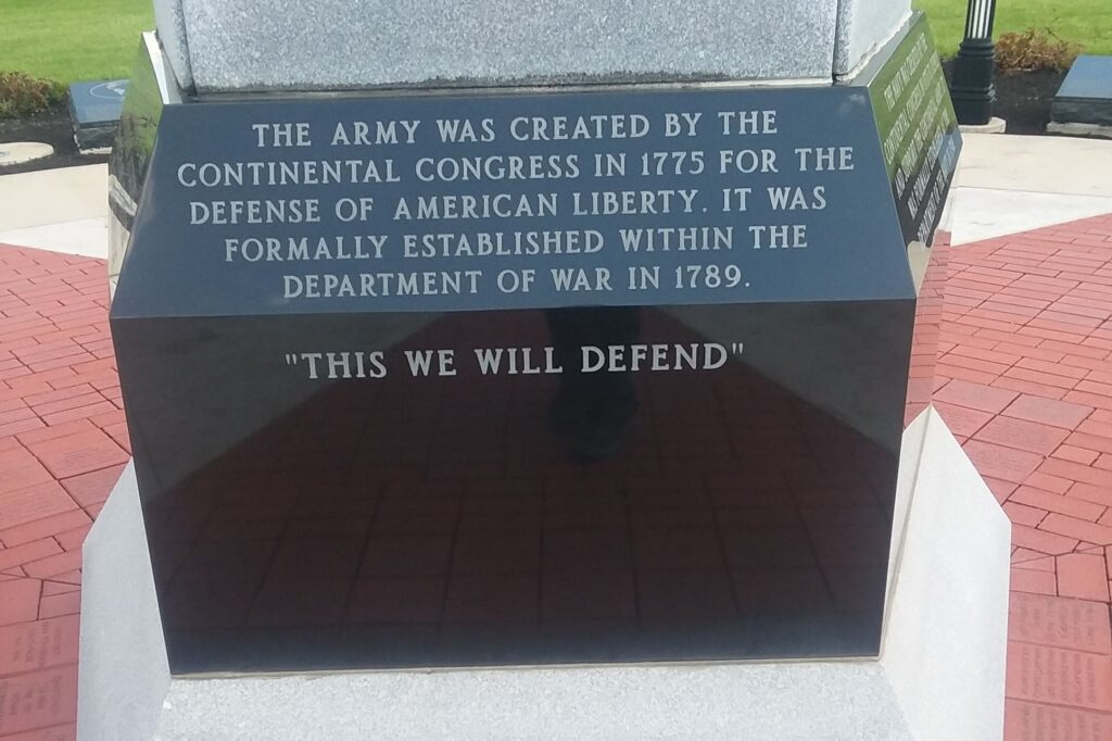 SPENCERVILLE ARMED FORCES MEMORIAL SIDE A STONE A