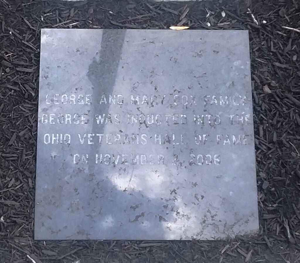 GEORGE COX WAR MEMORIAL TABLET