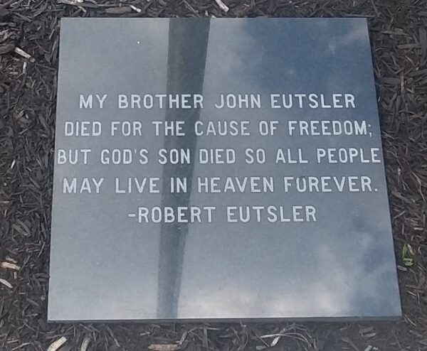 JOHN EUTSLER WAR MEMORIAL TABLET