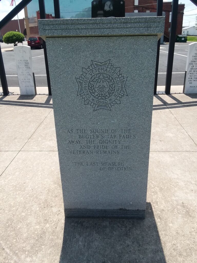 DELPHOS VETERANS COUNCIL LAST MEASURE OF DEVOTION MEMORIAL