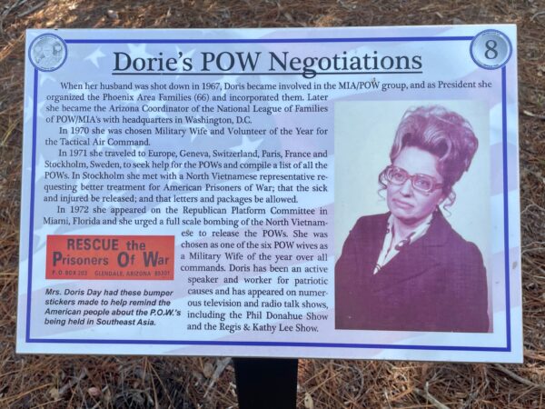 DORIE’S POW NEGOTIATIONS WAR MEMORIAL PLAQUE
