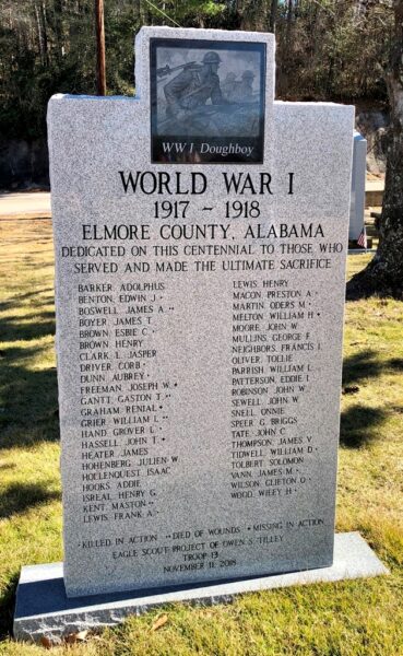 ELMORE COUNTY WORLD WAR I MEMORIAL
