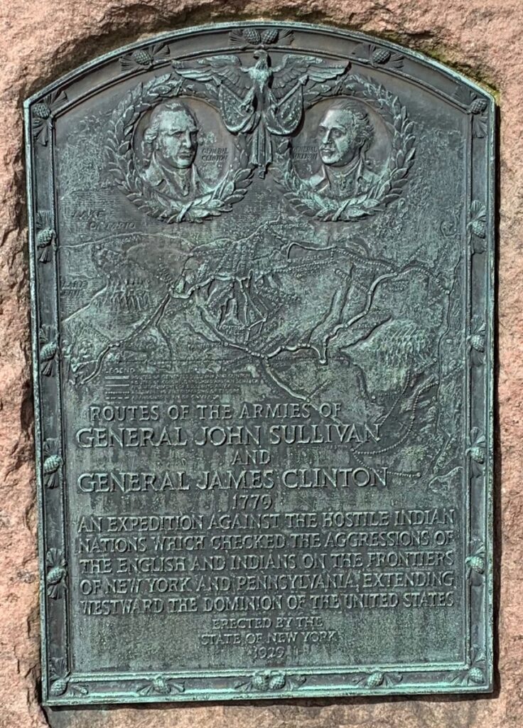 ENDICOTT ROUTES OF THE ARMIES OF GENERAL JOHN SULLIVAN AND GENERAL JAMES CLINTON MEMORIAL PLAQUE A