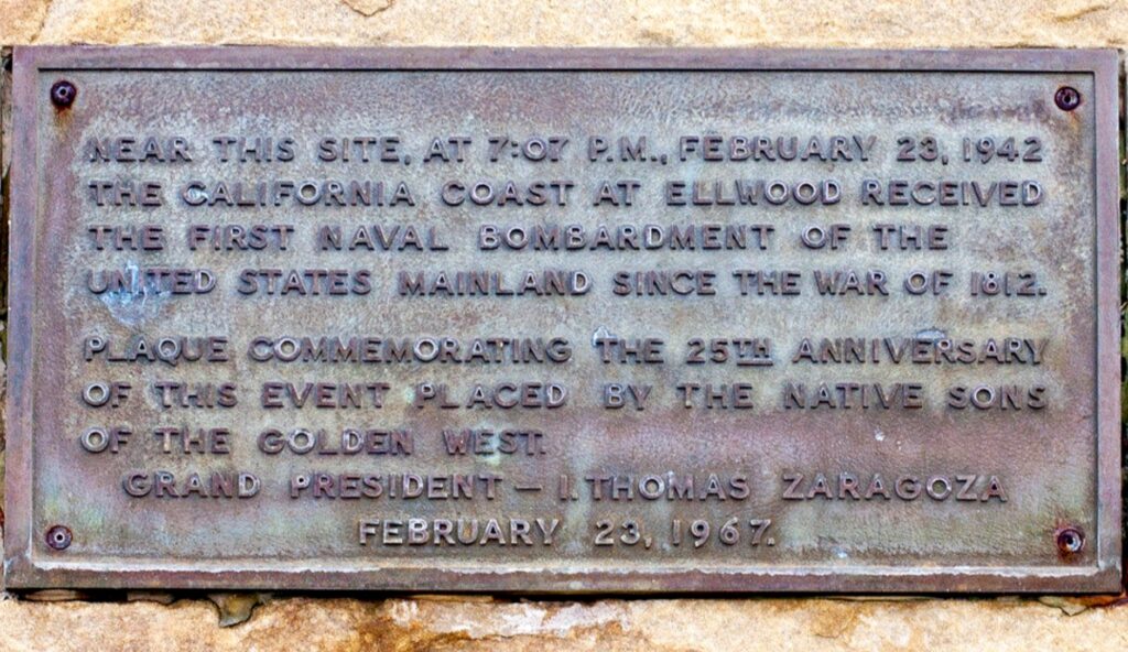 FIRST NAVAL BOMBARDMENT WAR MEMORIAL PLAQUE