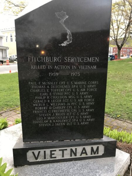 FITCHBURG KOREA VIETNAM WAR MEMORIAL SIDE B