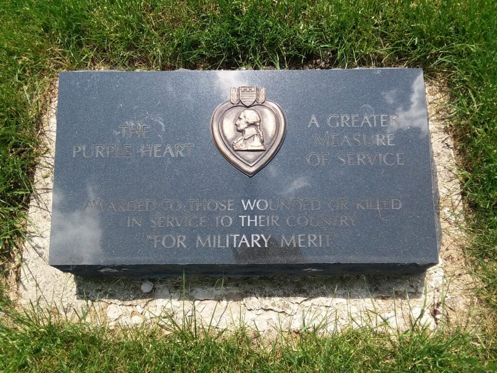 DELPHOS THE PURPLE HEART WAR MEMORIAL TABLET