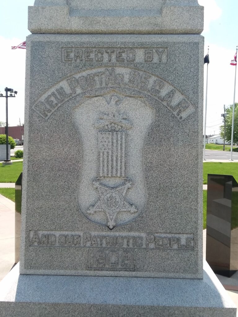 REUL POST NO. 95 G.A.R. CIVIL WAR MEMORIAL SIDE A