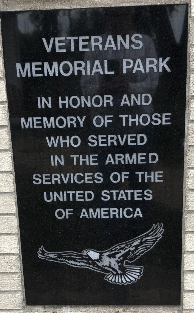 DAWSON VETERANS MEMORIAL PARK PLAQUE